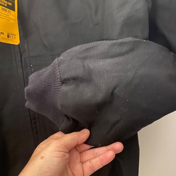 Carhartt Duck Thermal-Lined Active Jacket Loose Fit Hooded Black Canvas 0J0131 S - Picture 11 of 12